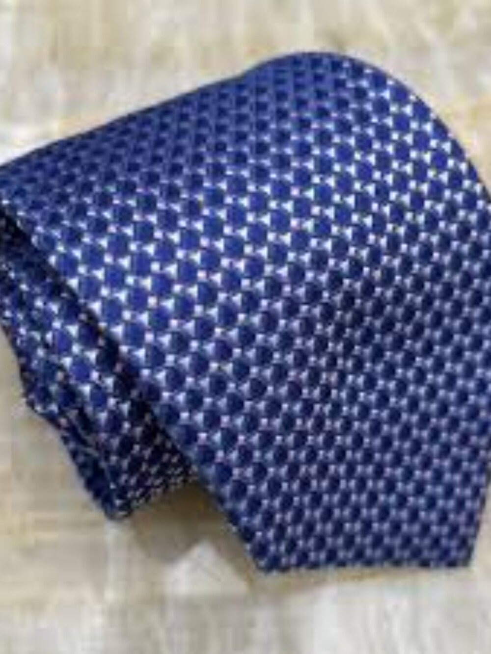 Boss Navy and Burgundy Micro-Check Tie